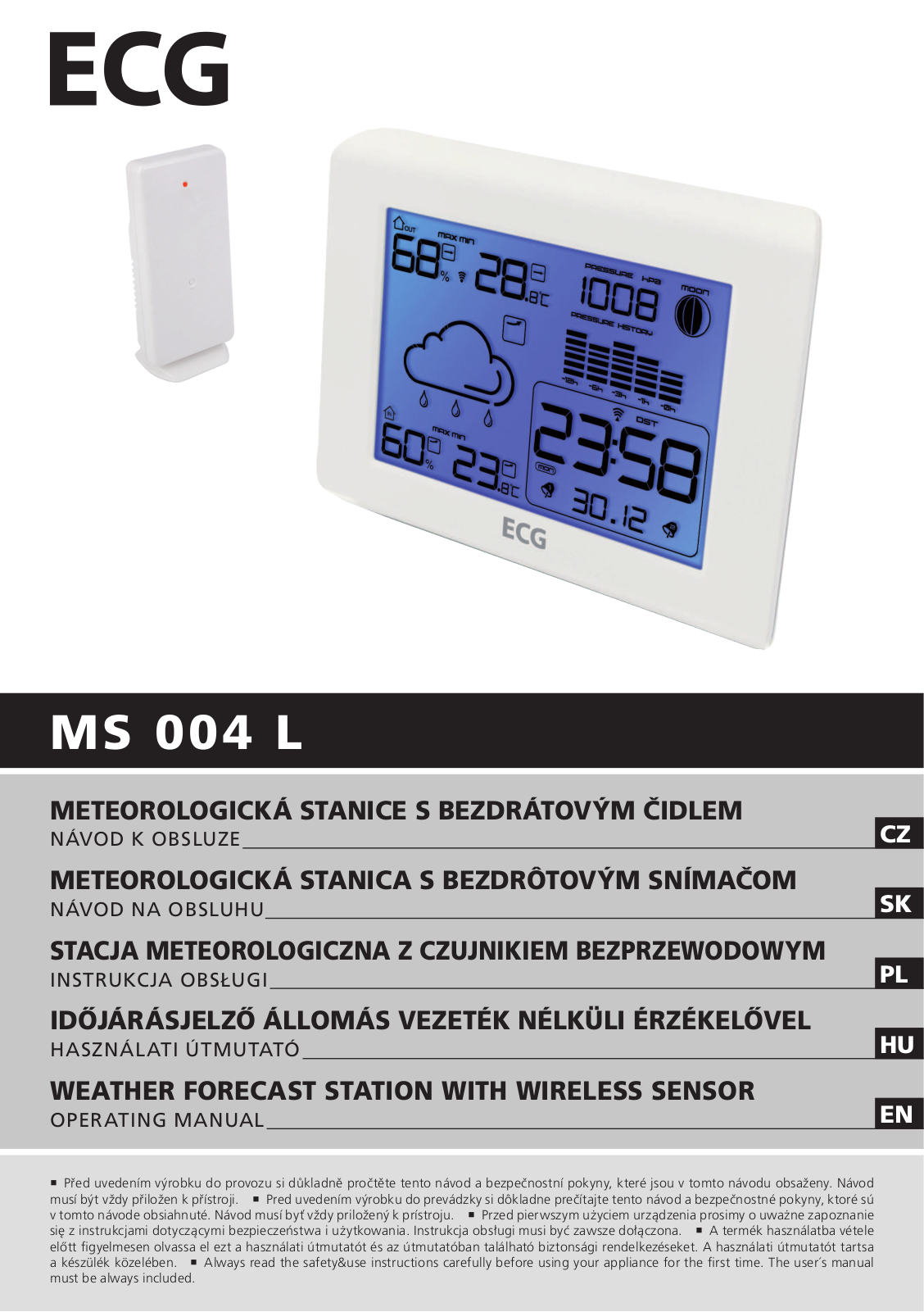 ECG MS 004 L User Manual