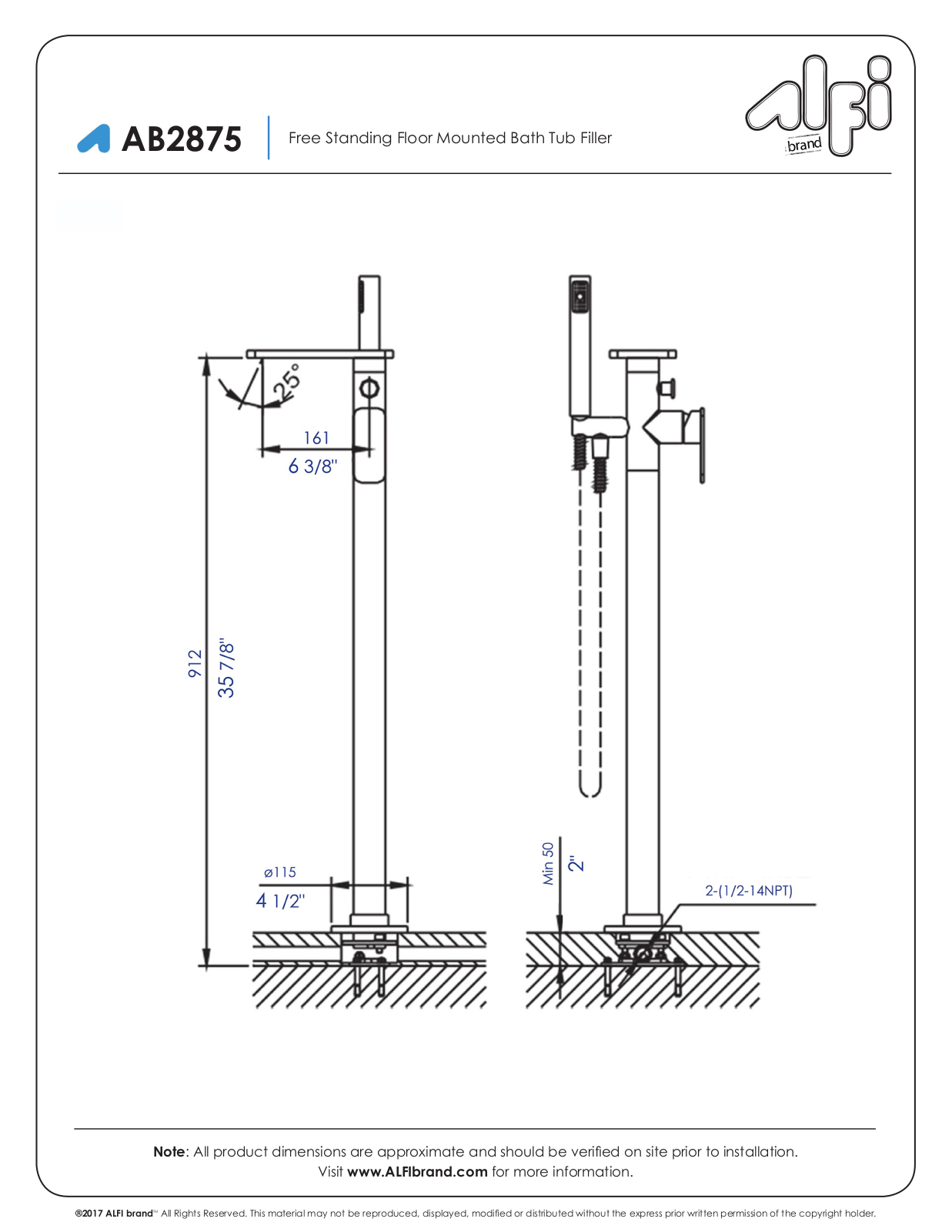Alfi Brand NBT10108 Specifications - ManualMachine.com