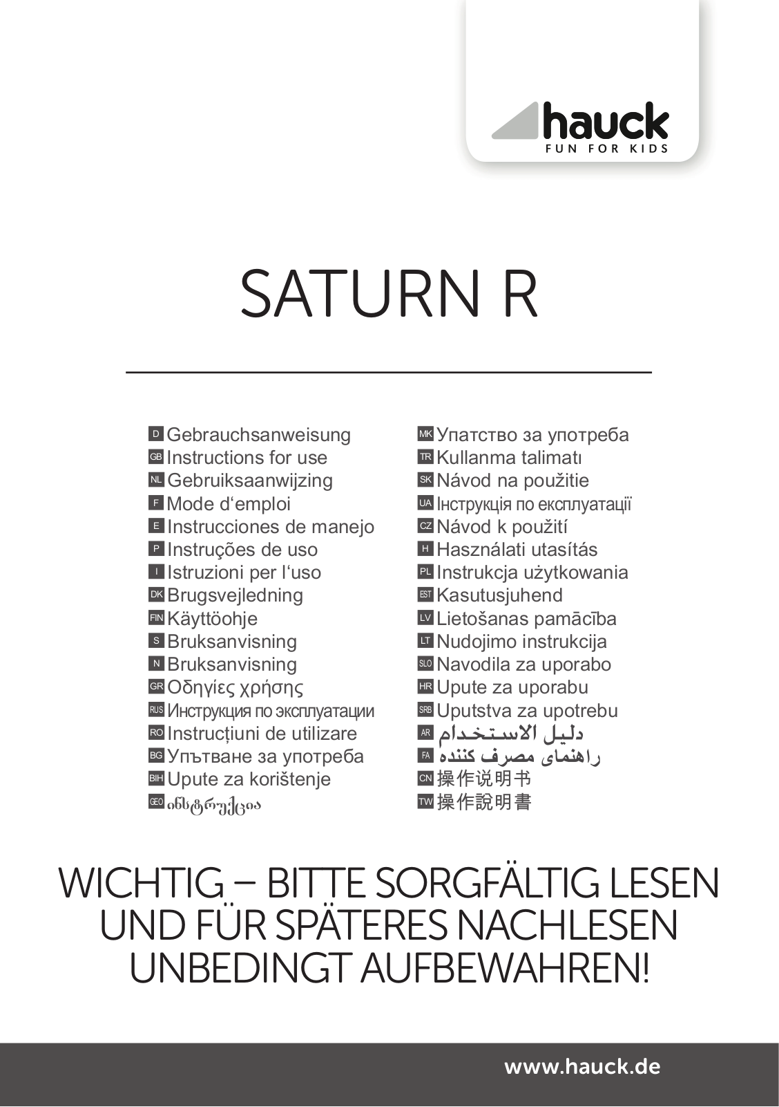 HAUCK SATURN R User Guide