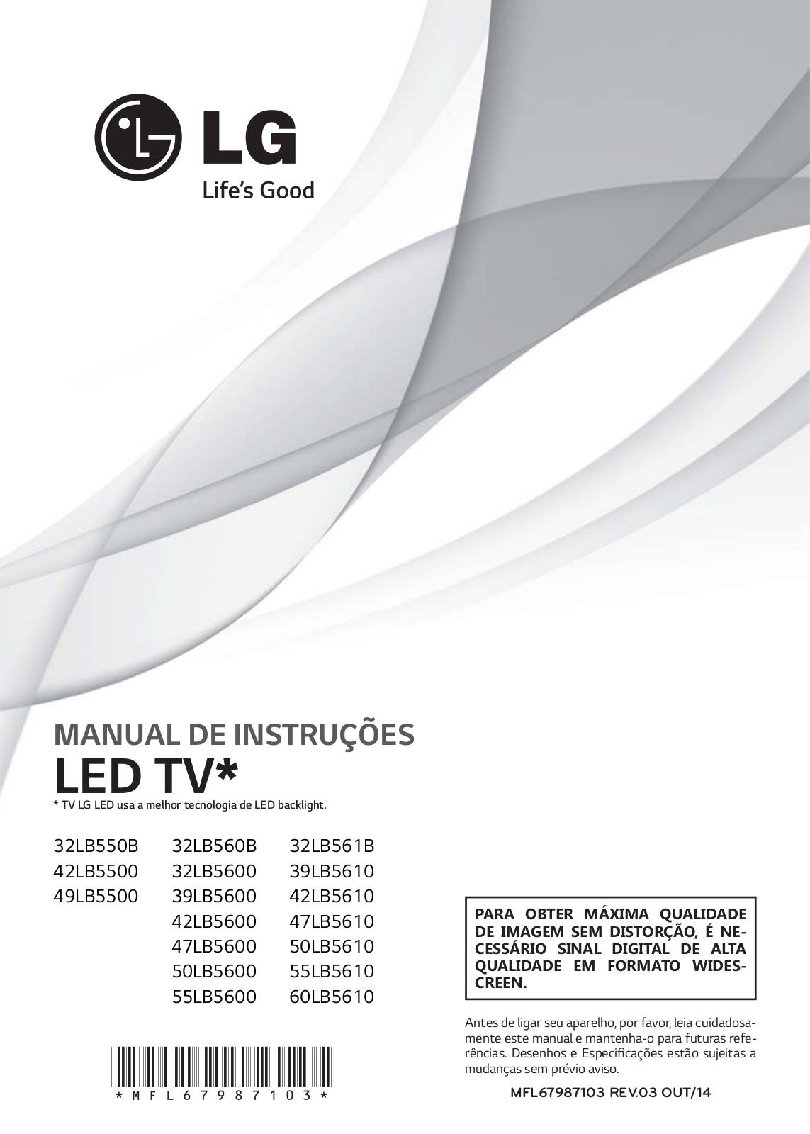 LG 60LB5610 User Manual