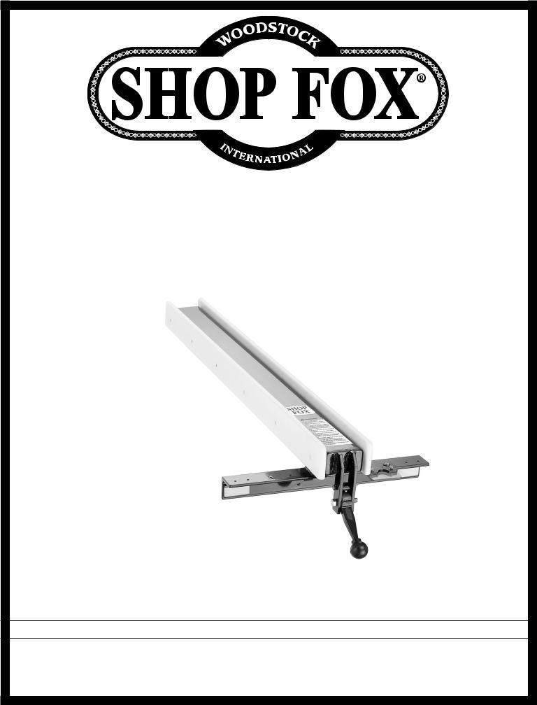 Shop fox W2007, W2006, W2005 User Manual