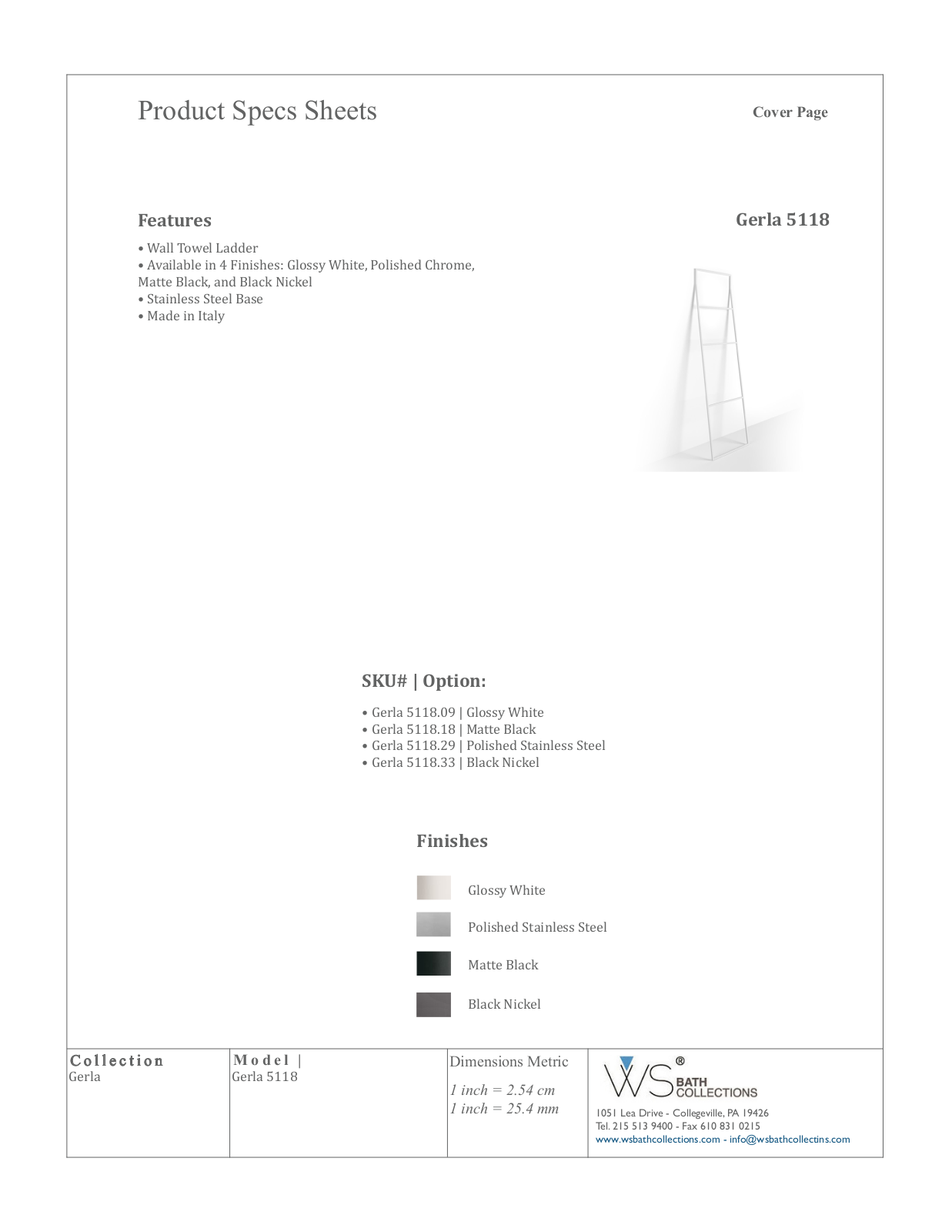 WS Bath Collections WSO3611 Specifications - ManualMachine.com