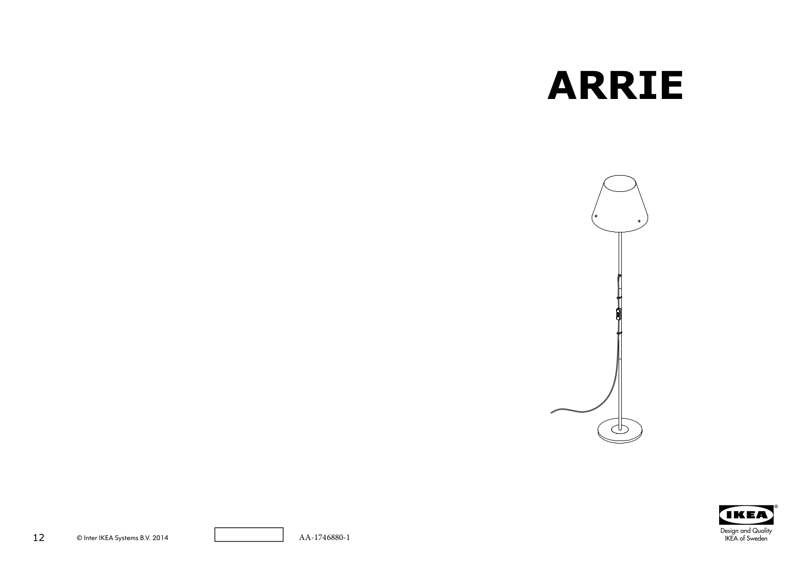 IKEA ARRIE User Manual