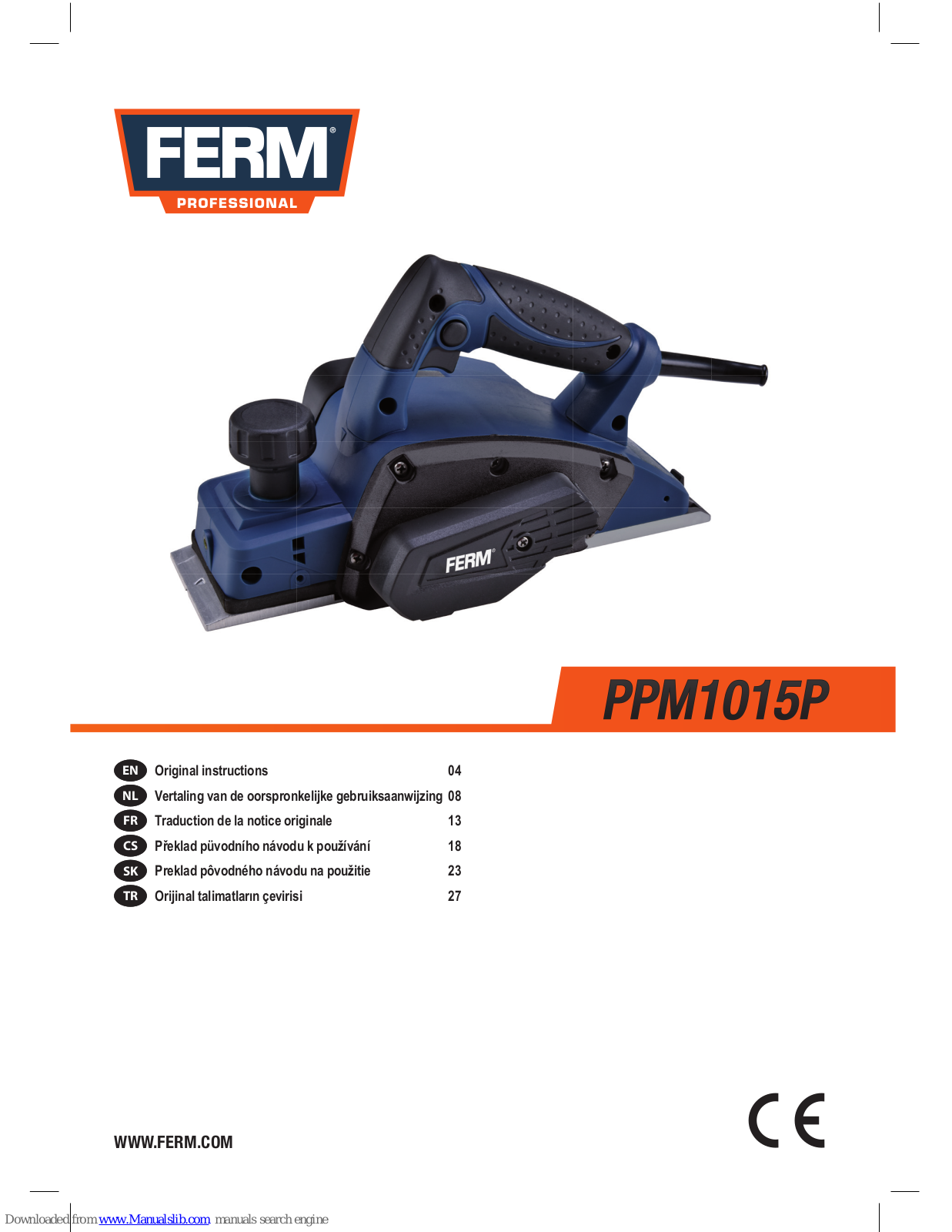 Ferm PPM1015P Original Instructions Manual