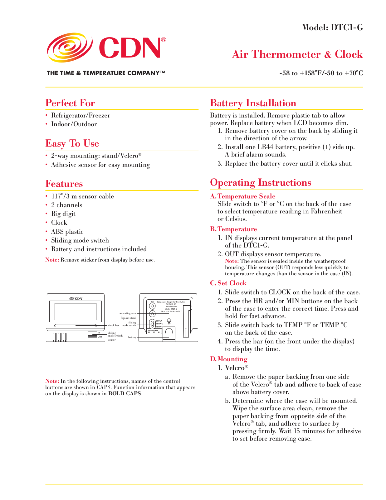 CDN DTC1-G User Manual