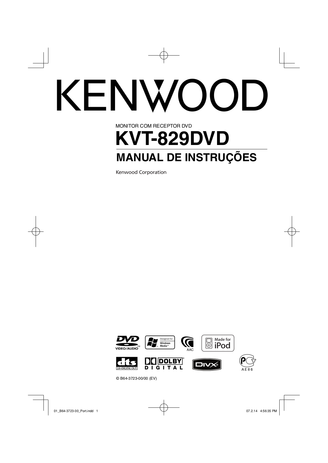 Kenwood KVT-829DVD User Manual