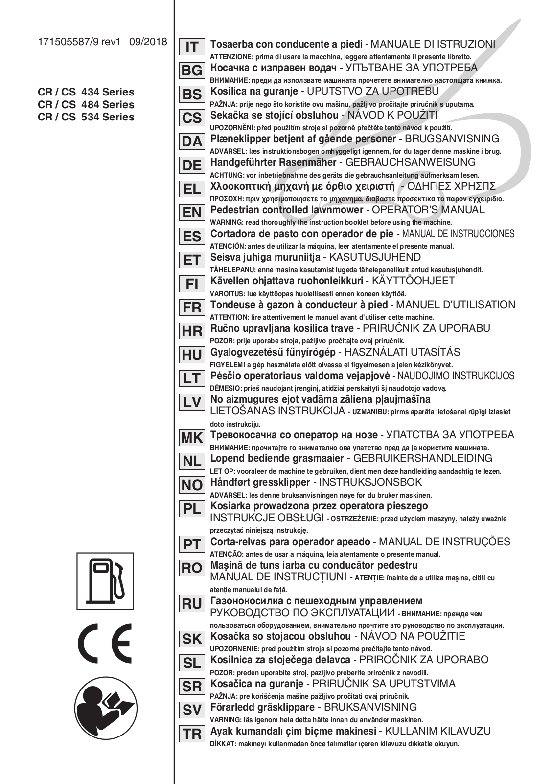 Alpina CR 434, CS 434, CR 484, CS 484, CR 534 operation manual