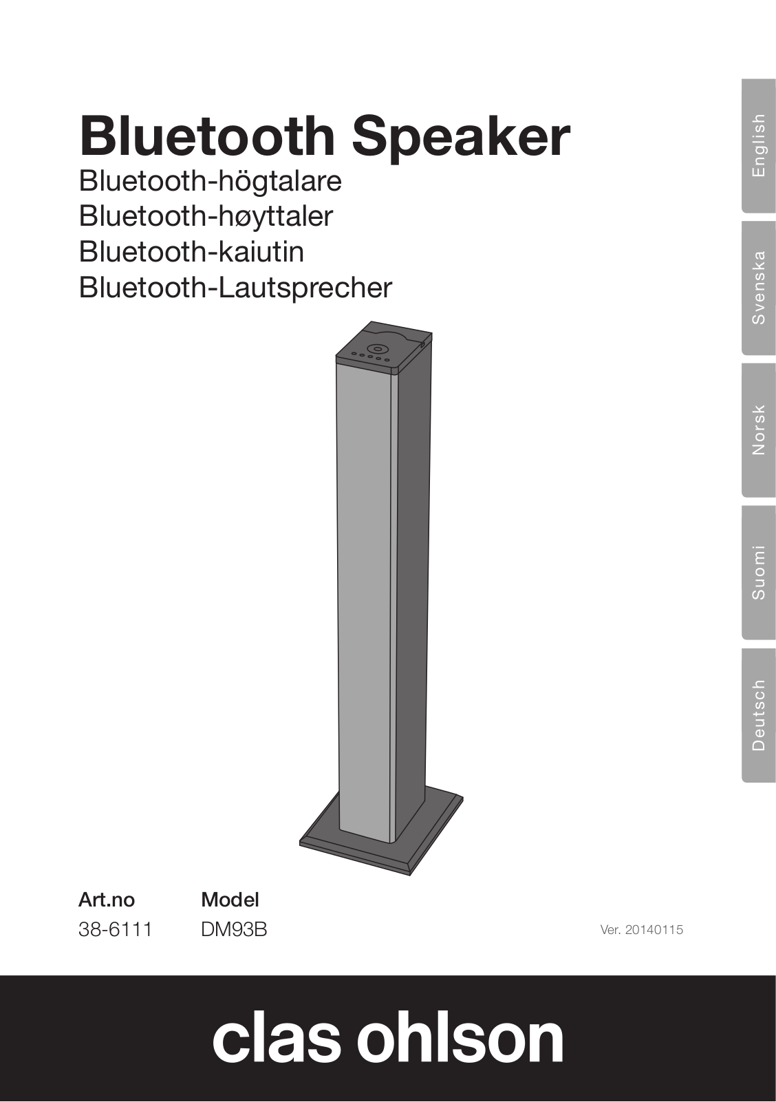 Clas Ohlson DM93B Instruction Manual