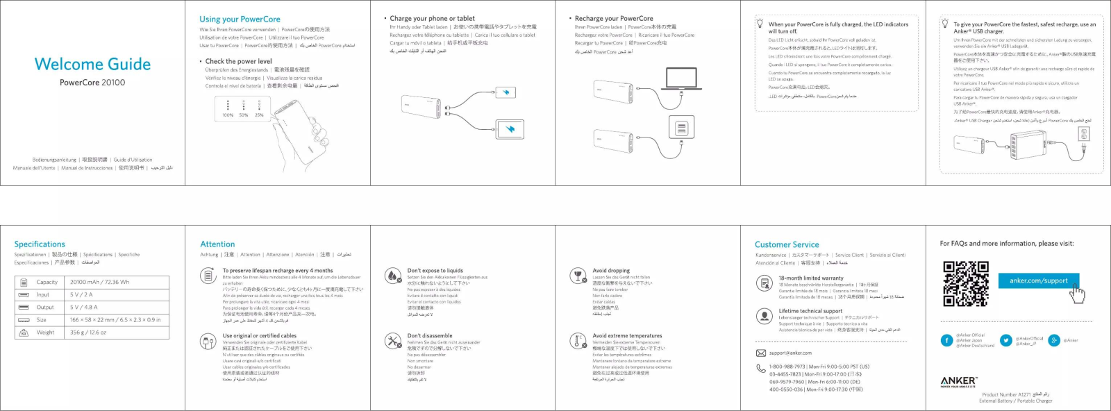 Anker PowerCore 20100 User Manual