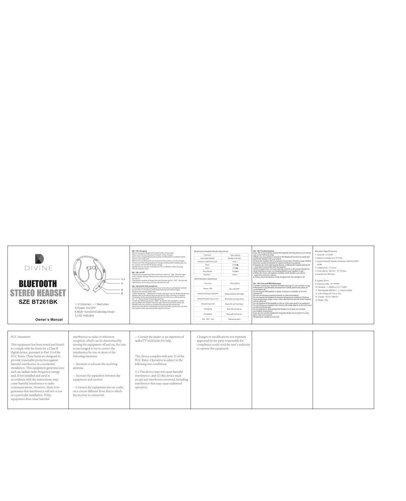 Caitong Technology BT261BK User Manual