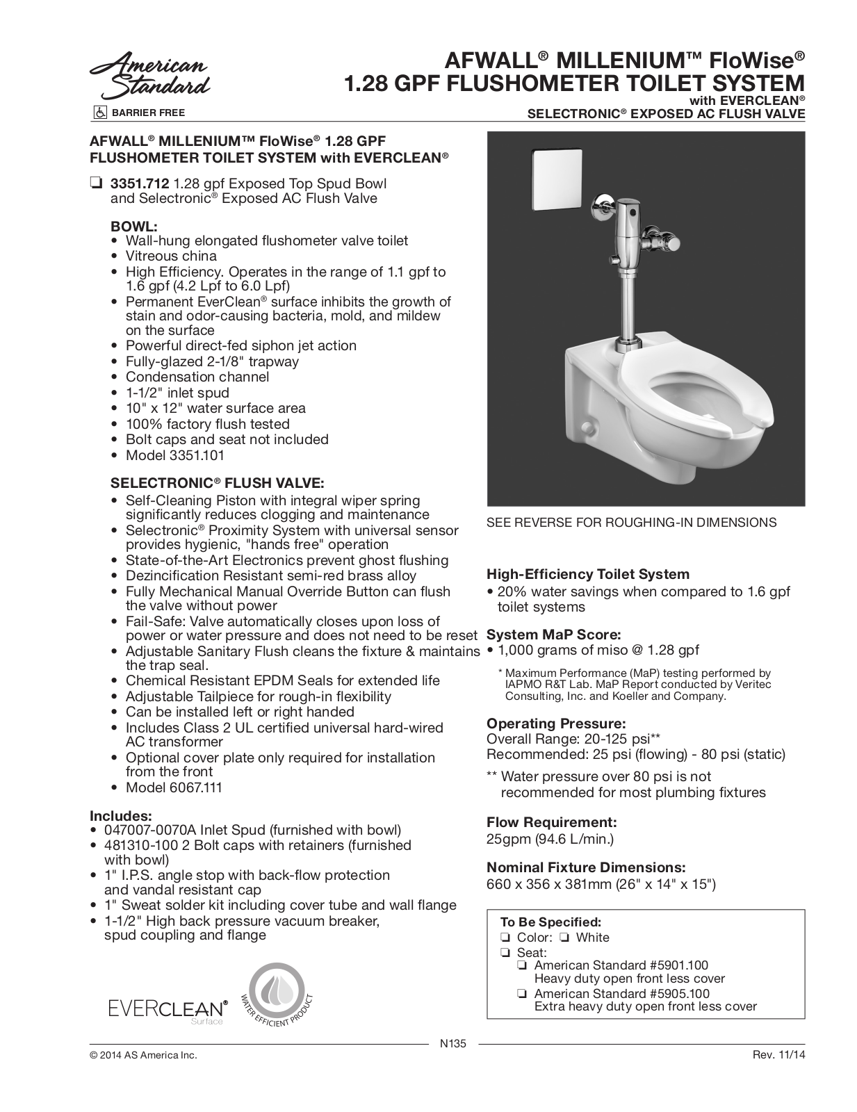 American Standard ASD9546 Specifications - ManualMachine.com