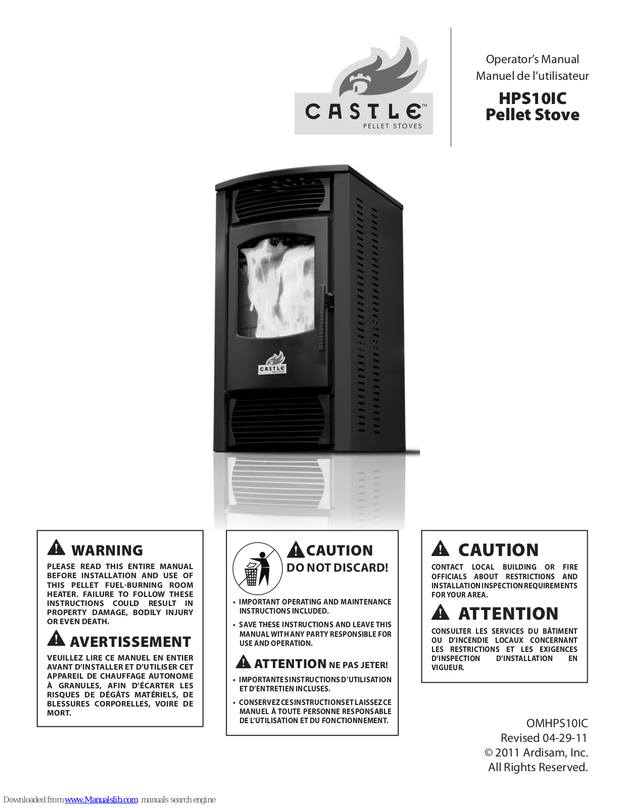 CASTLE HPS10IC Operator's Manual