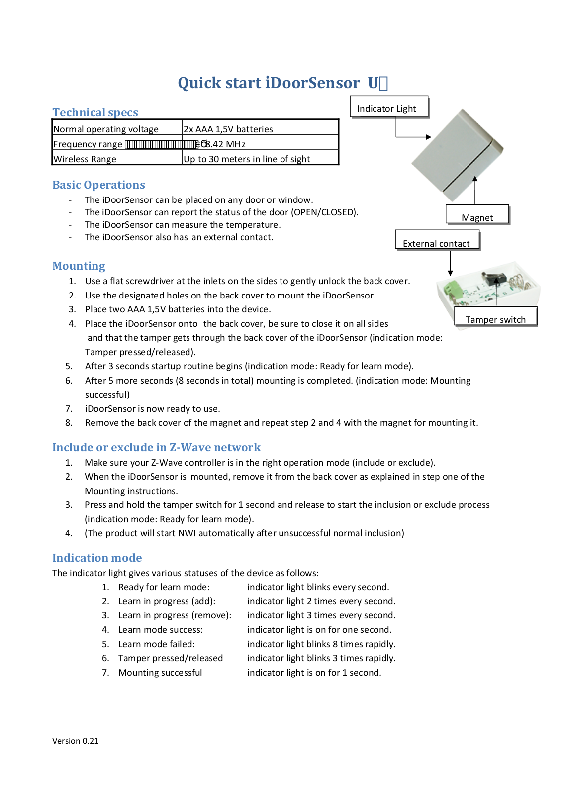 Wintop RA13 User Manual