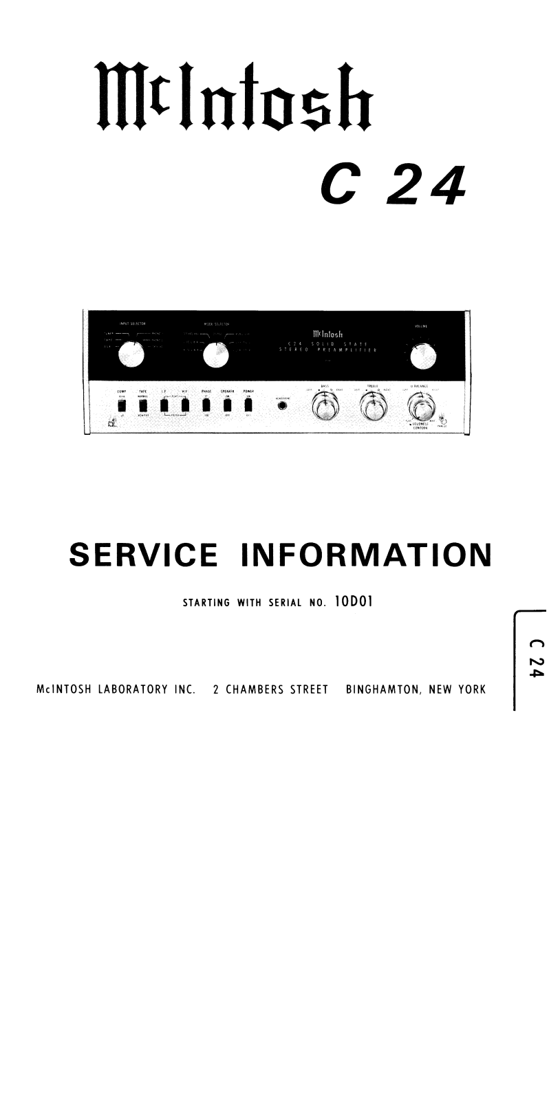 McIntosh C-24 Service manual