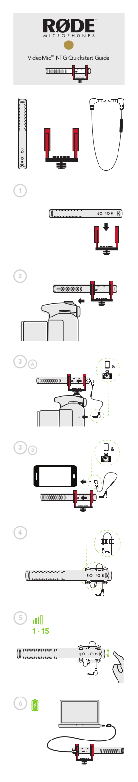 Rode VideoMic NTG Quick Start Guide