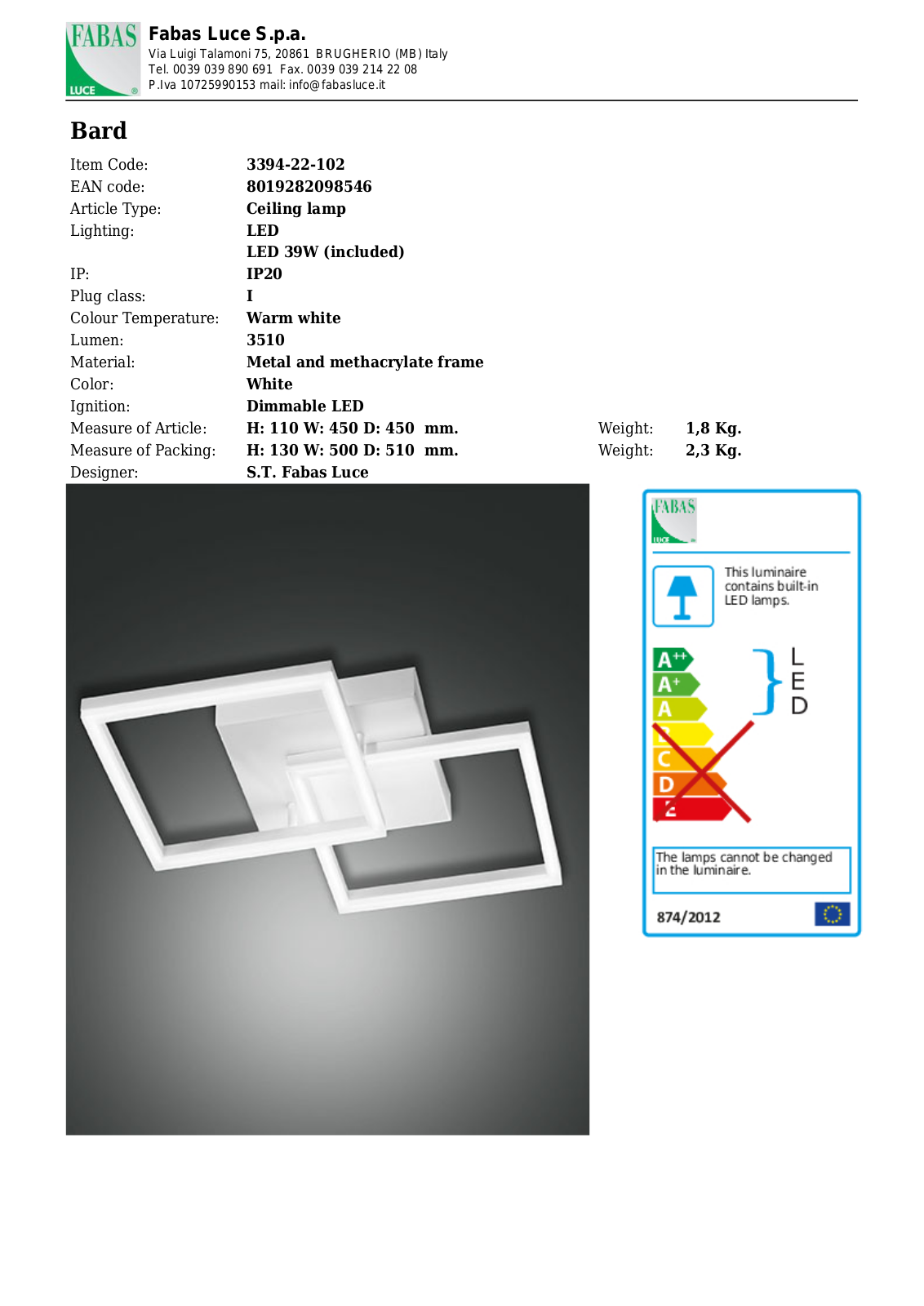 Bard 3394-22-102 User Manual