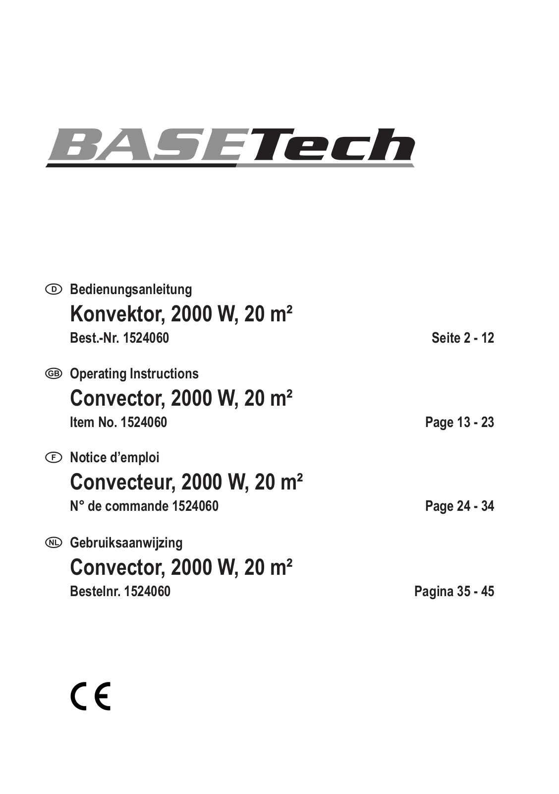 Basetech 1524060 User guide