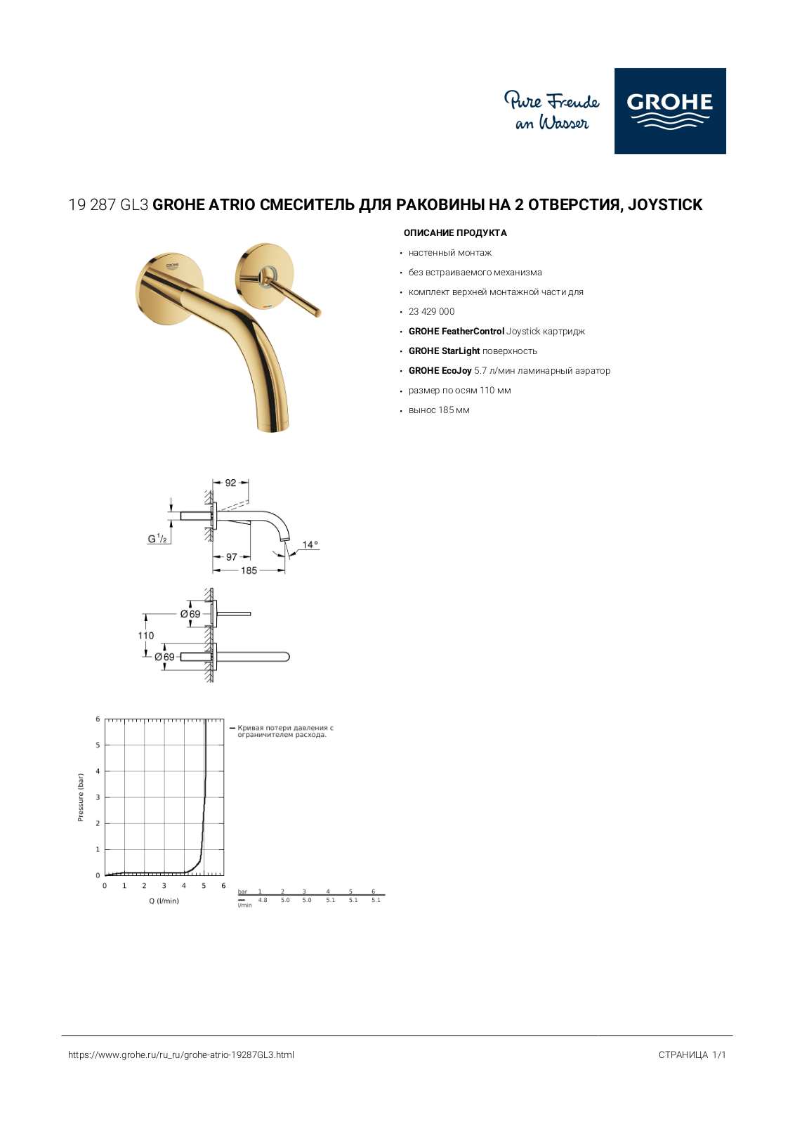 Grohe 19287GL3 User guide