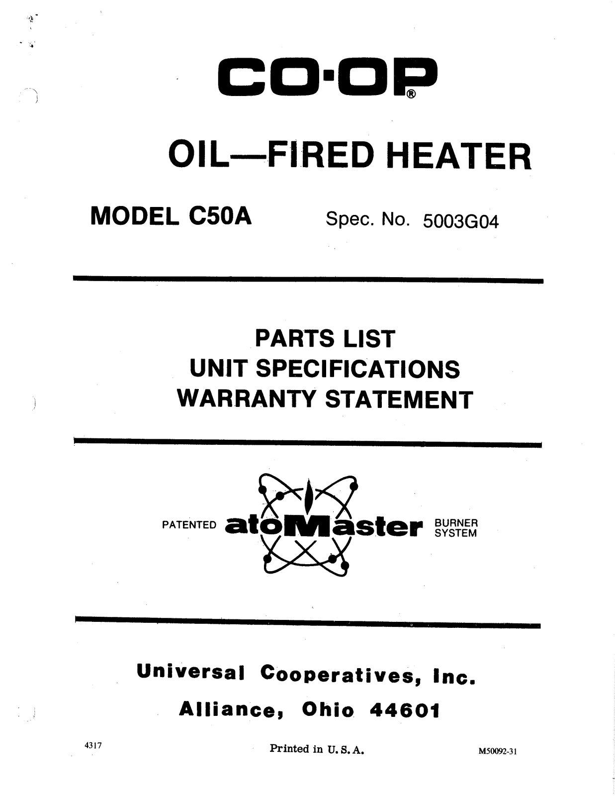 Desa Tech C50A Owner's Manual