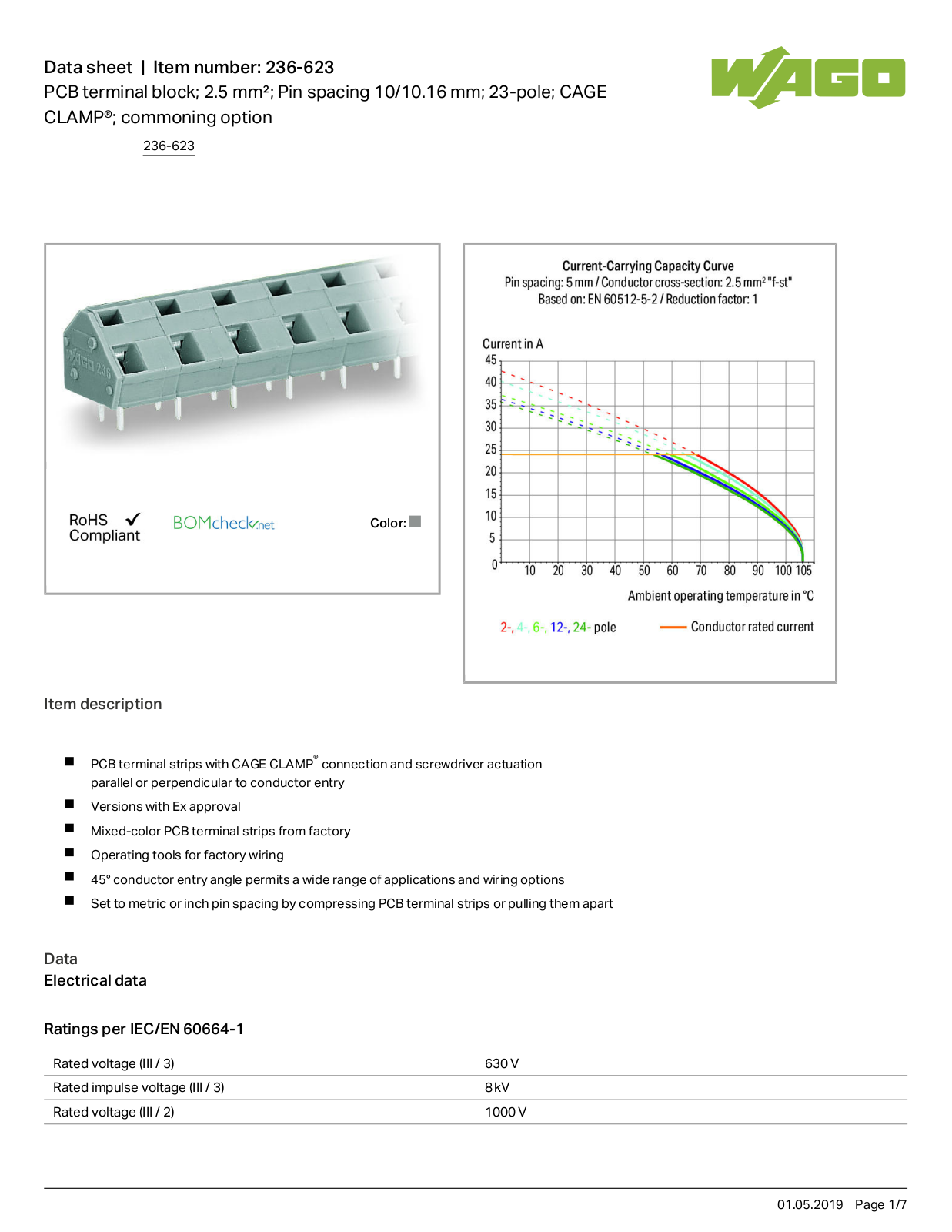 Wago 236-623 Data Sheet