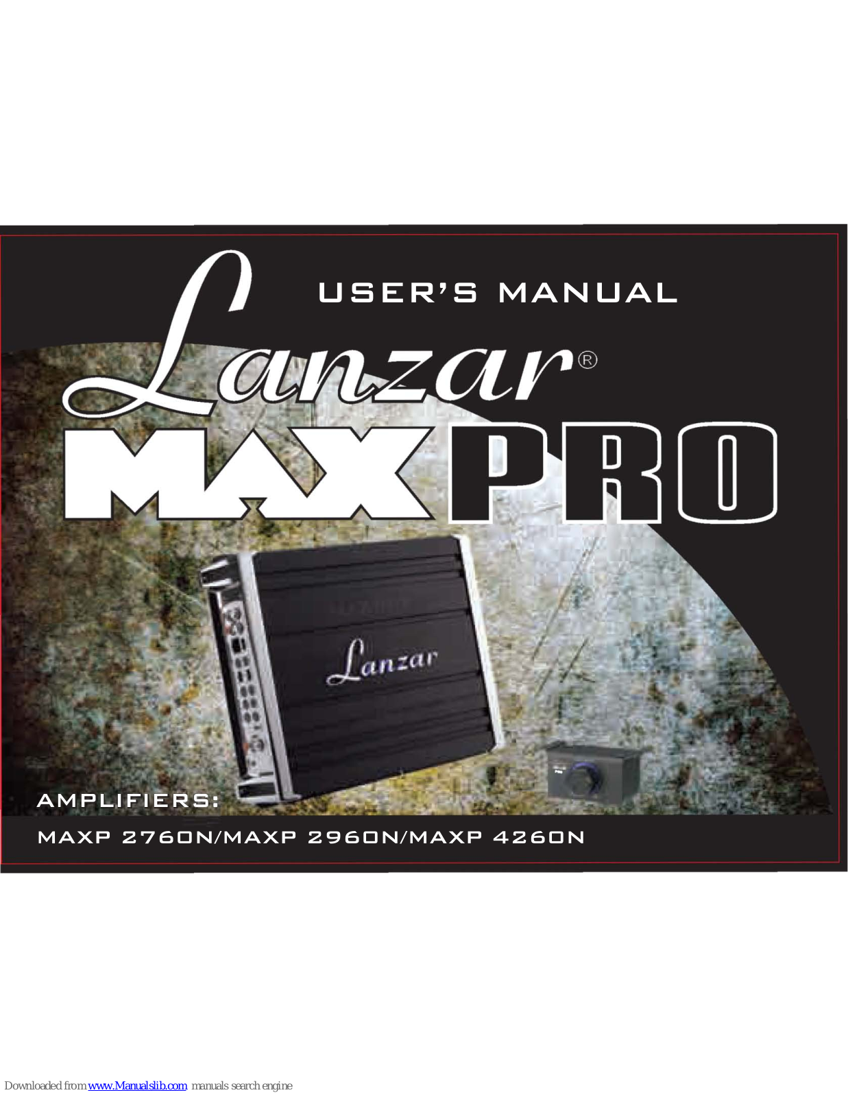 Lanzar MAXP 2760N, MAXP 2960N User Manual - ManualMachine.com