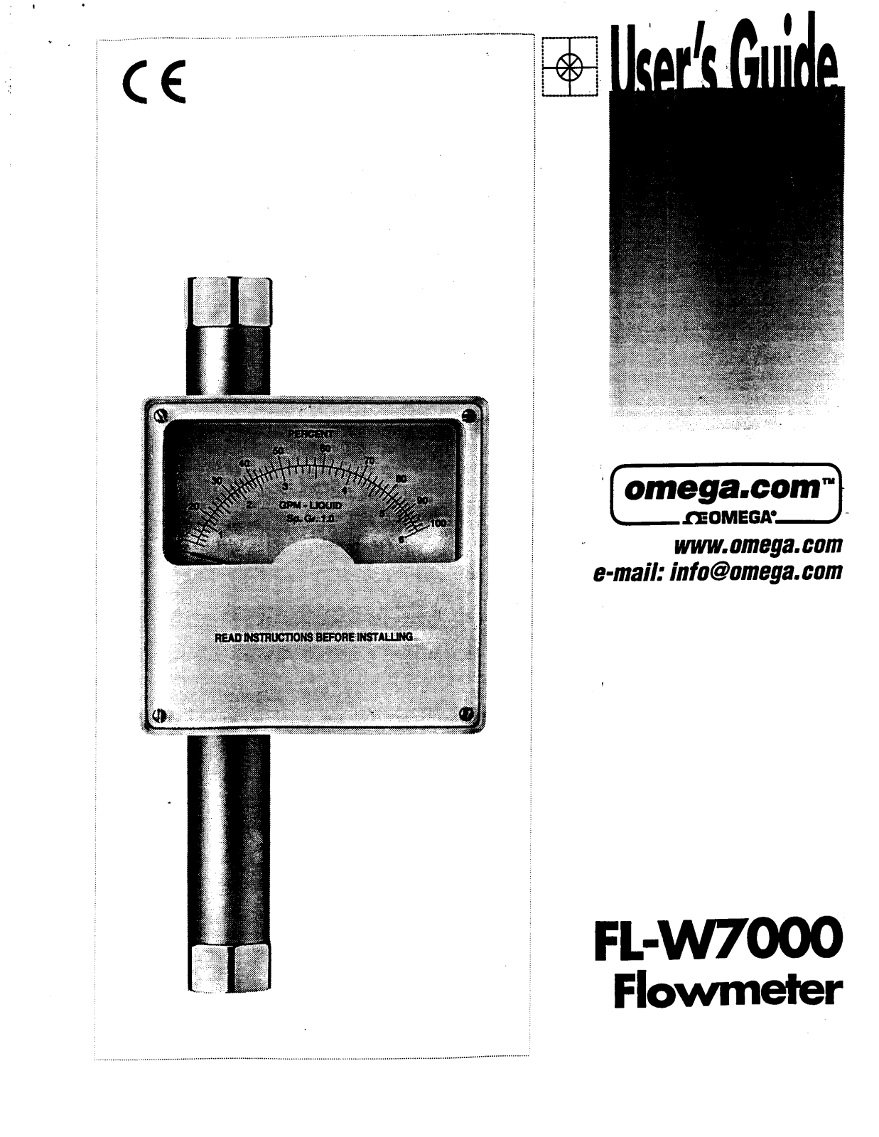 Omega Products FL-W7000 Installation  Manual