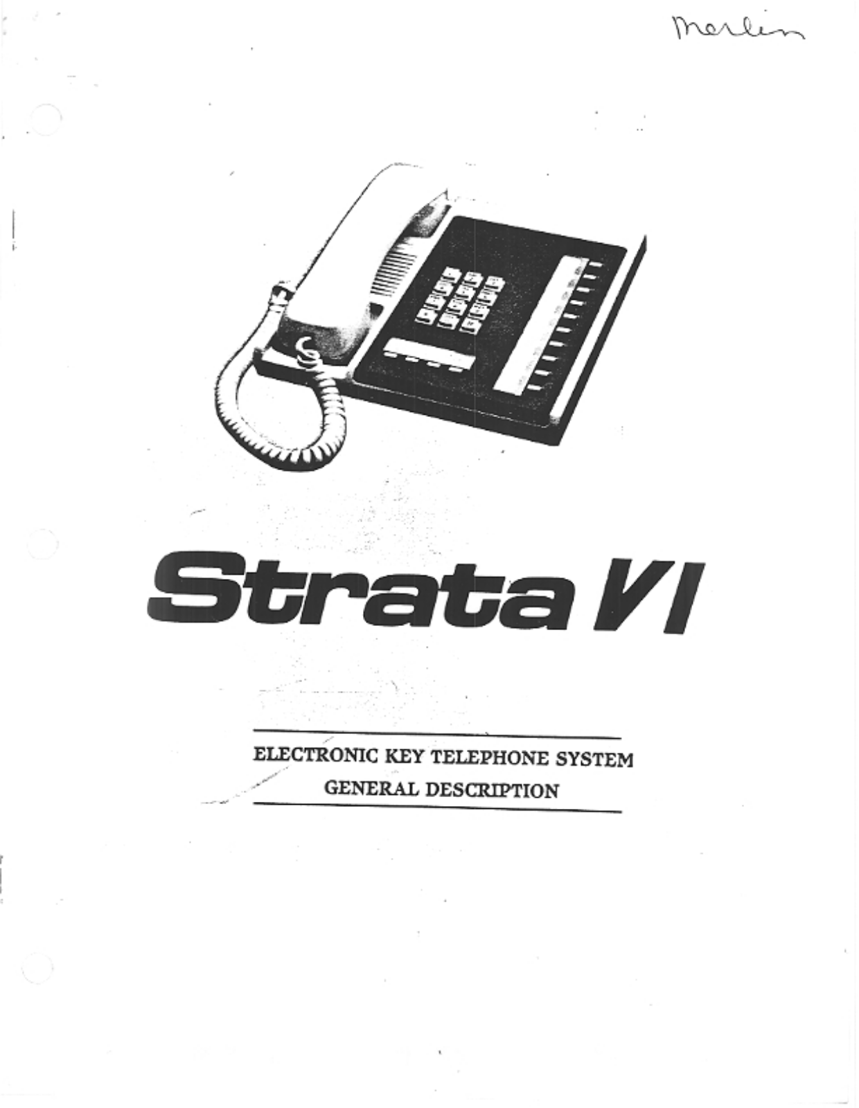 Toshiba Strata VI Service Manual