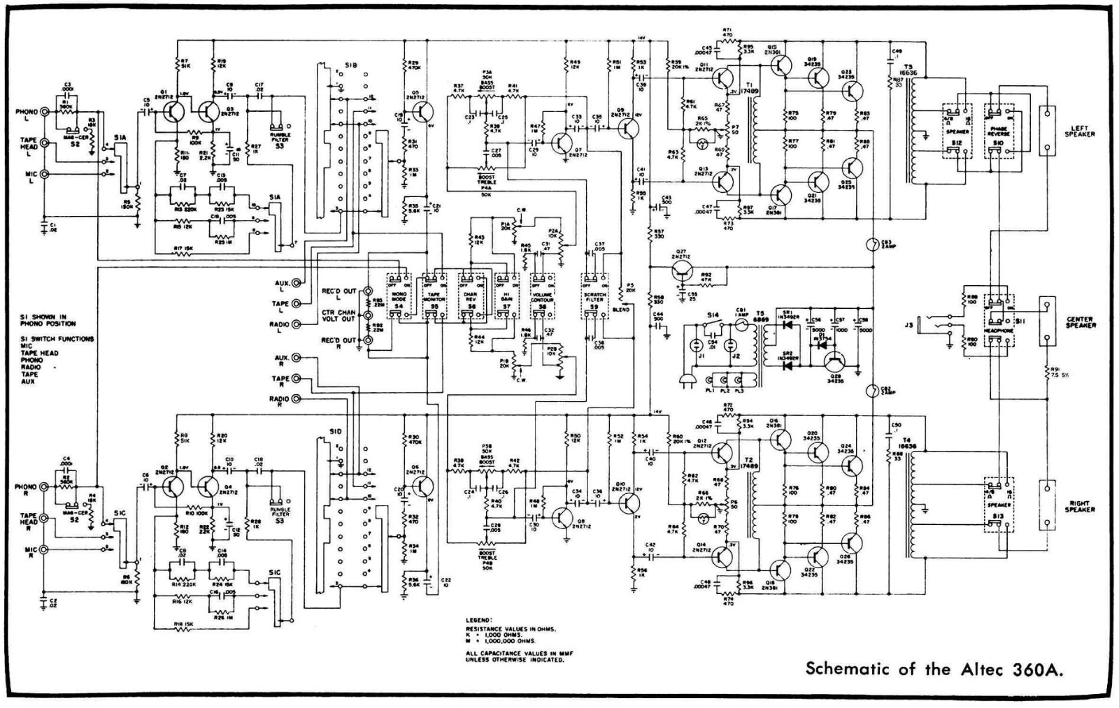 Altec Lansing 360-A Schematic