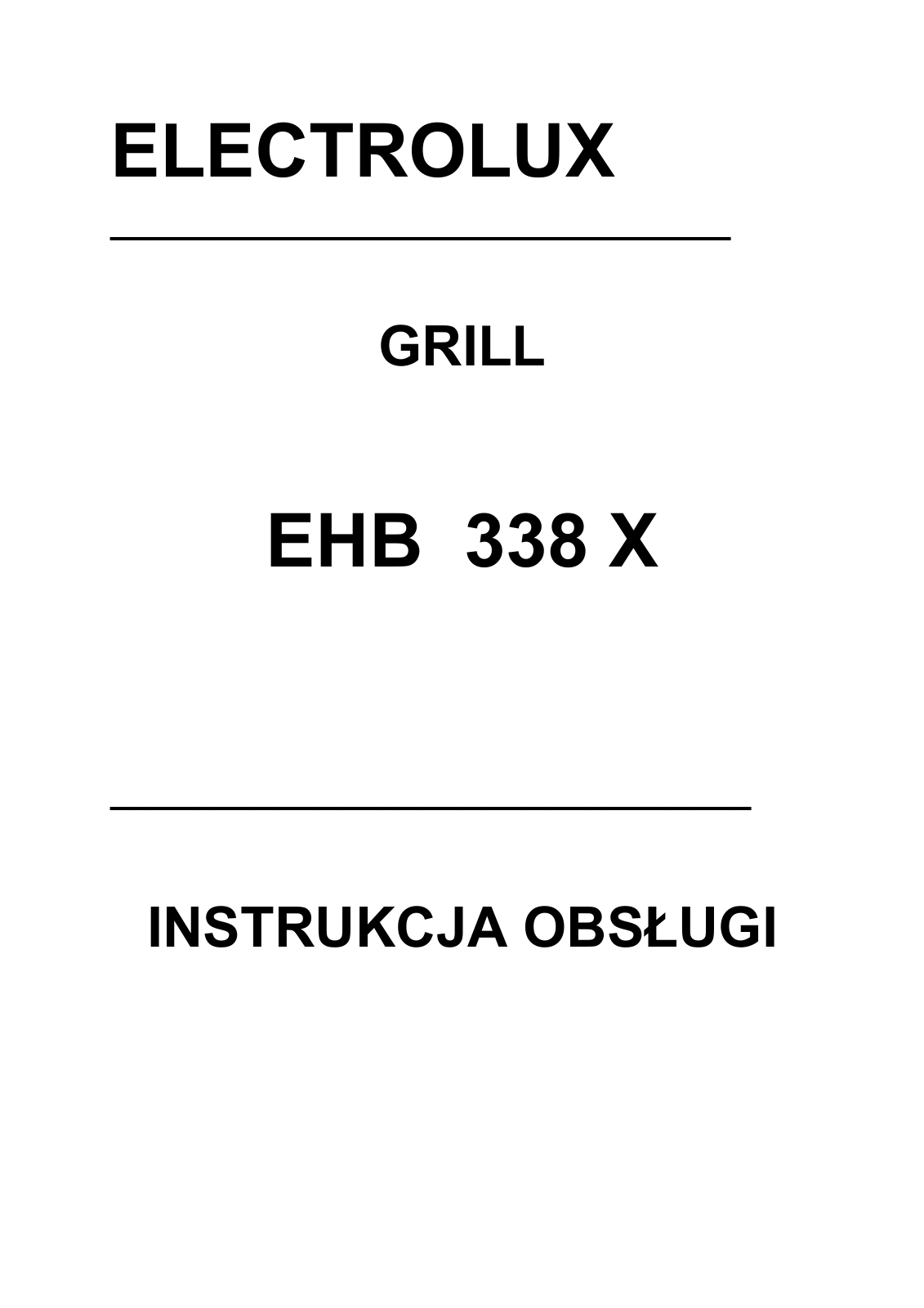 AEG EHB338X User Manual