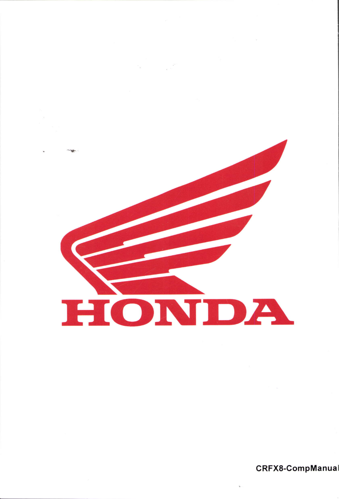 Honda CRFX8 Owner's Manual