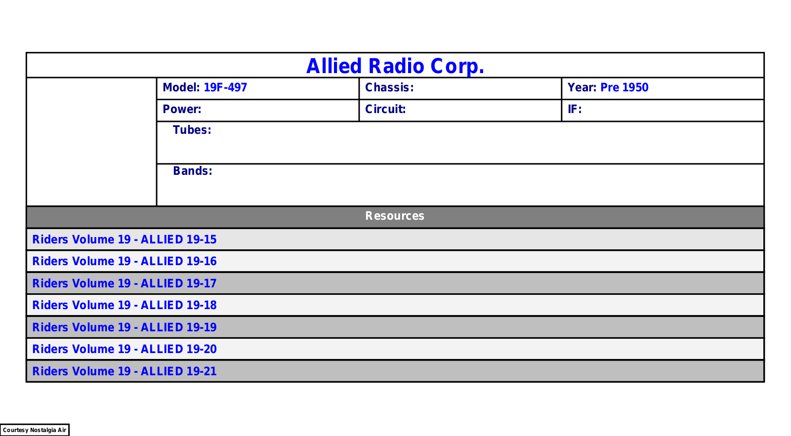 Allied Radio 19F497 Schematic - ManualMachine.com