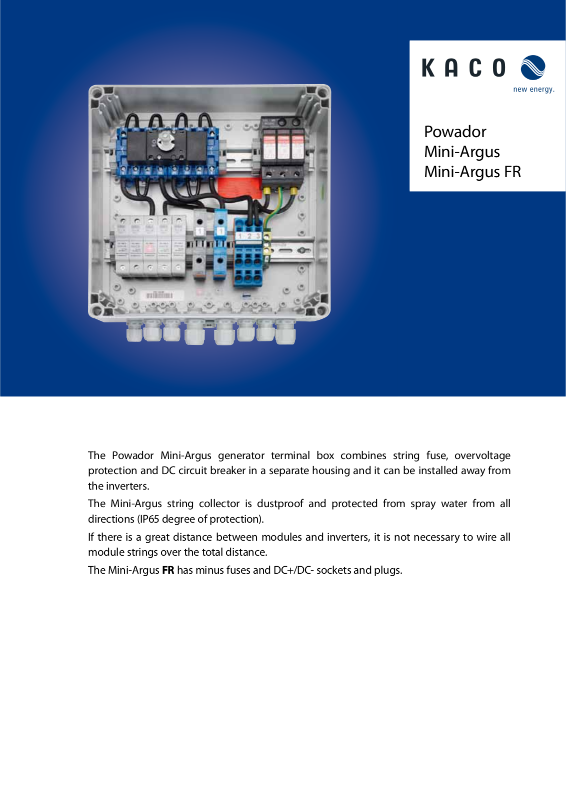 KACO Powador Mini-Argus User Manual