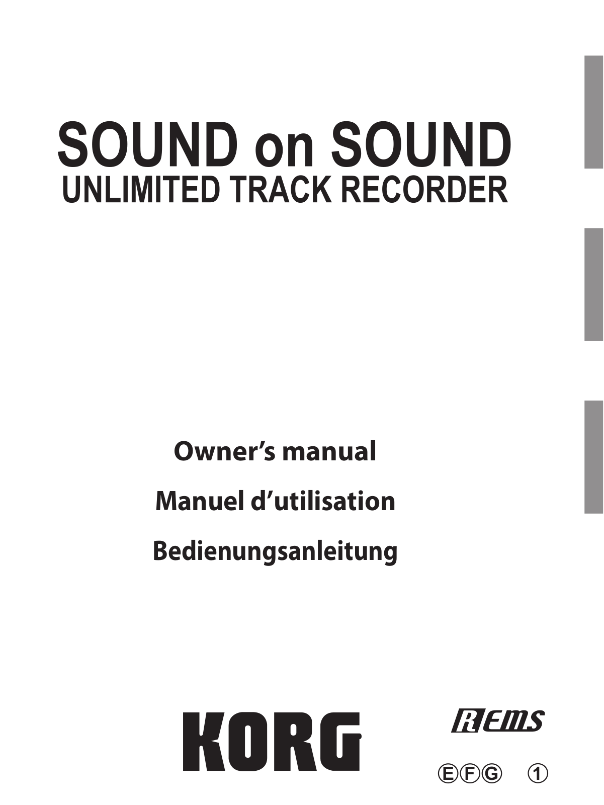 KORG SOUND ON SOUND User Manual