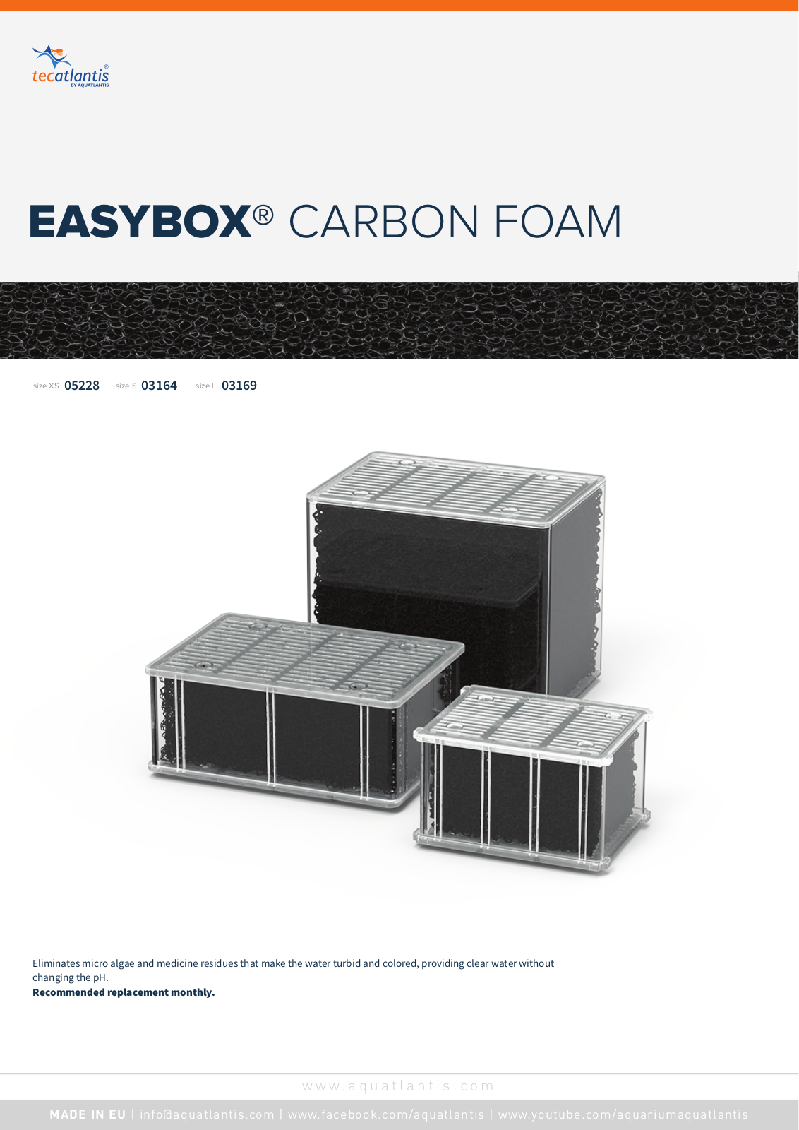 Aquatlantis EASYBOX L carbon Foam User Manual