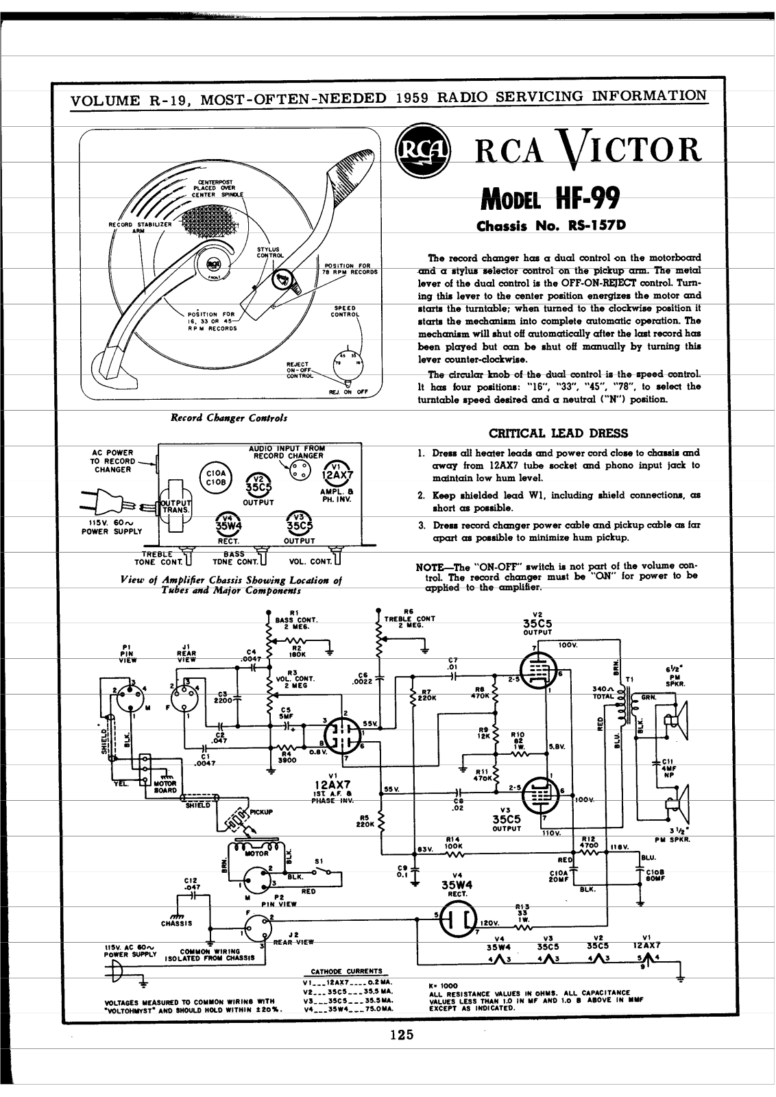 RCA Victor HF-99 Schematic