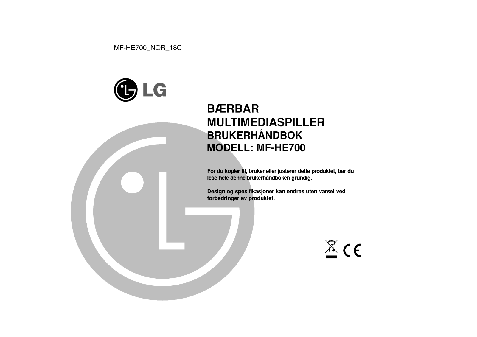 Lg MF-HE700 user Manual