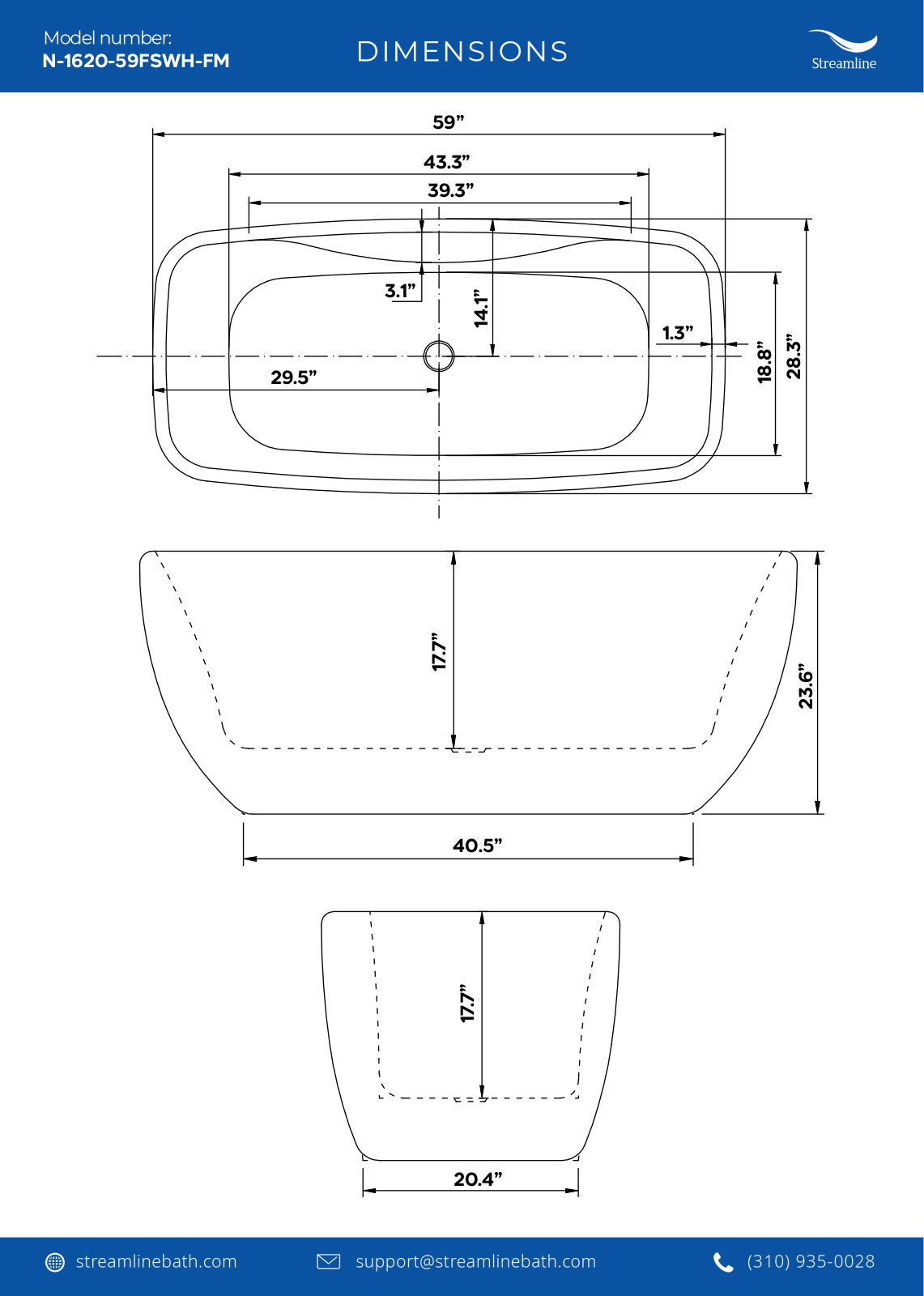 Streamline Bath SLBH7961 Specifications - ManualMachine.com