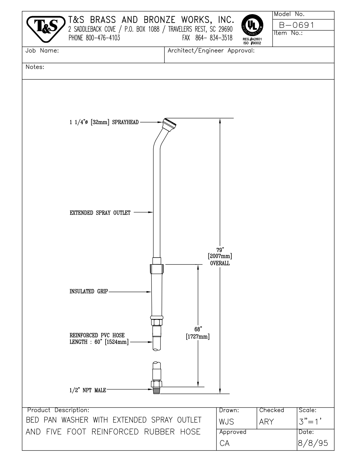 T & S Brass & Bronze Works B-0691 General Manual