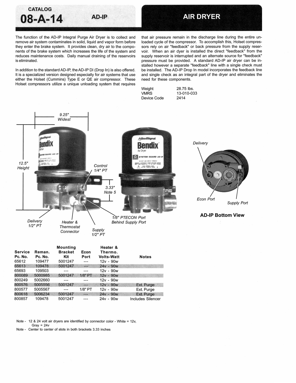 BENDIX 08-A-14 User Manual