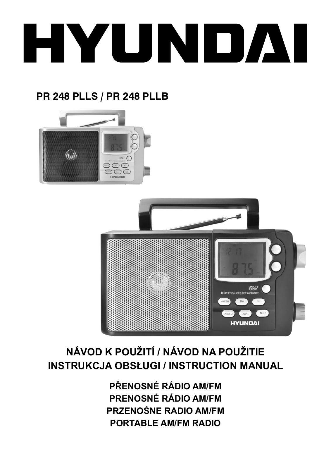 Hyundai PR 248 PLLB, PR 248 PLLS User Manual