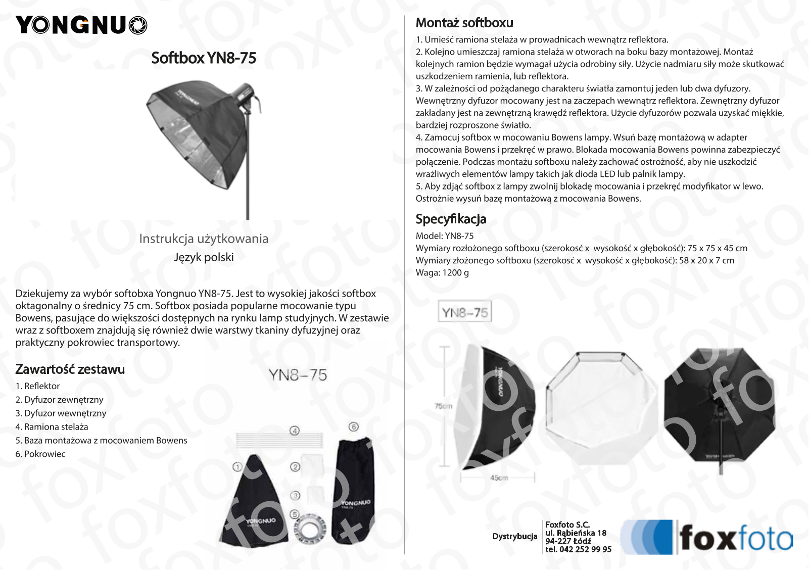 YONGNUO YN8-75 User guide