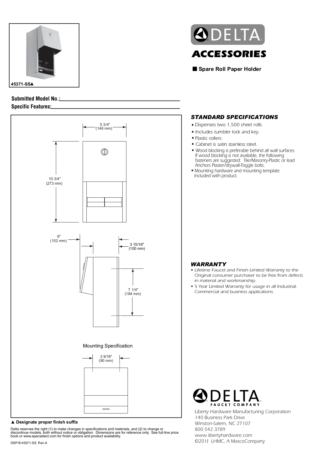 Factory Direct Hardware 45371 User Manual