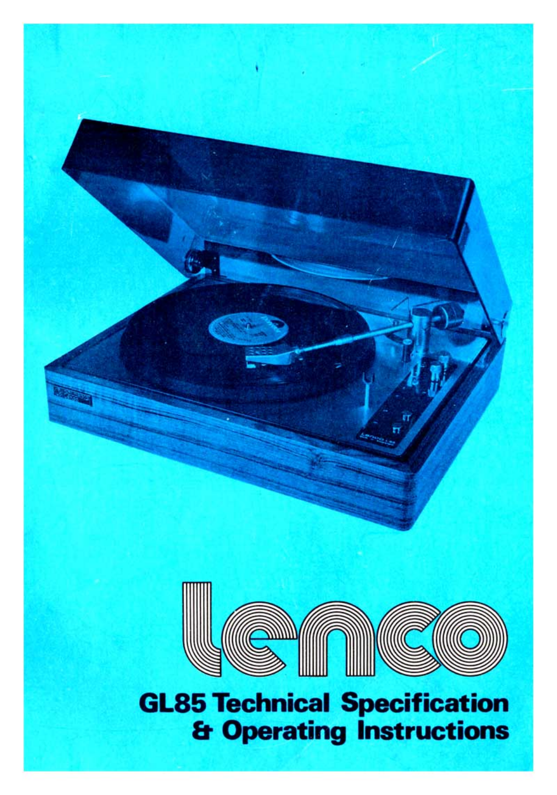 Lenco GL-85 Owners Manual