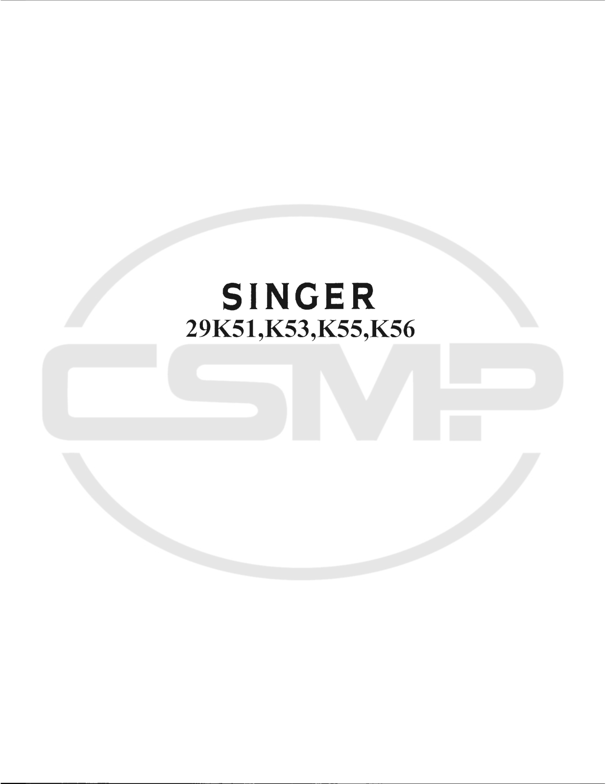 Singer 29K53 Parts Book