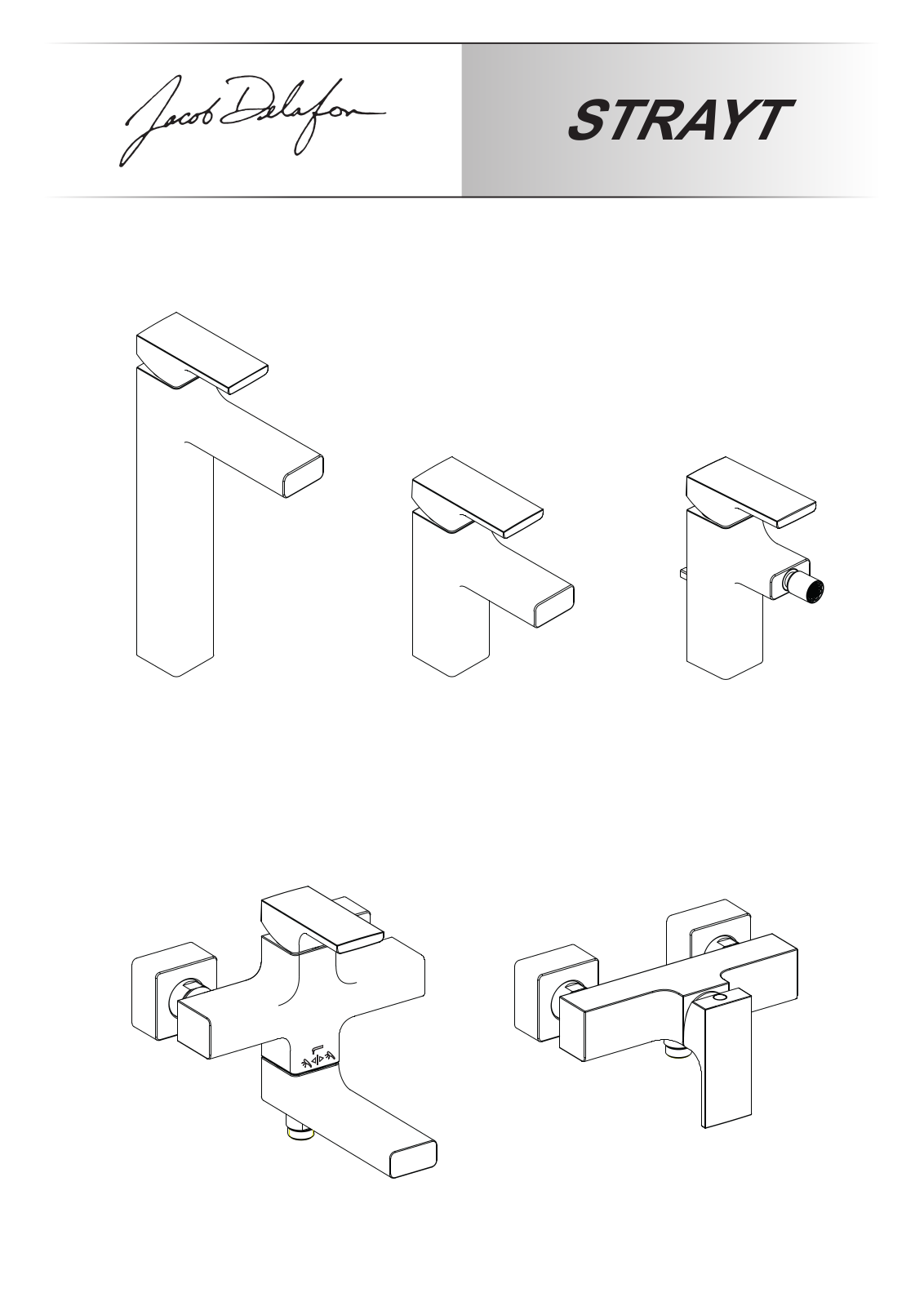 Jacob Delafon STRAYT E98338-CP, STRAYT E45371-CP, STRAYT E98340-CP, STRAYT E37329-CP, STRAYT E45370-CP User guide