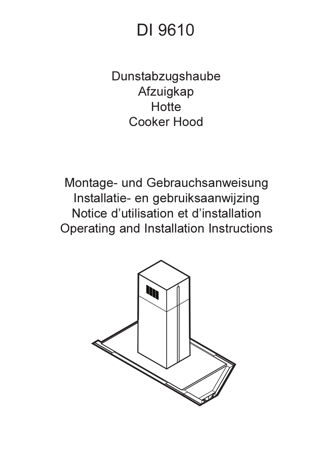 Aeg DI9610 Operating Manual