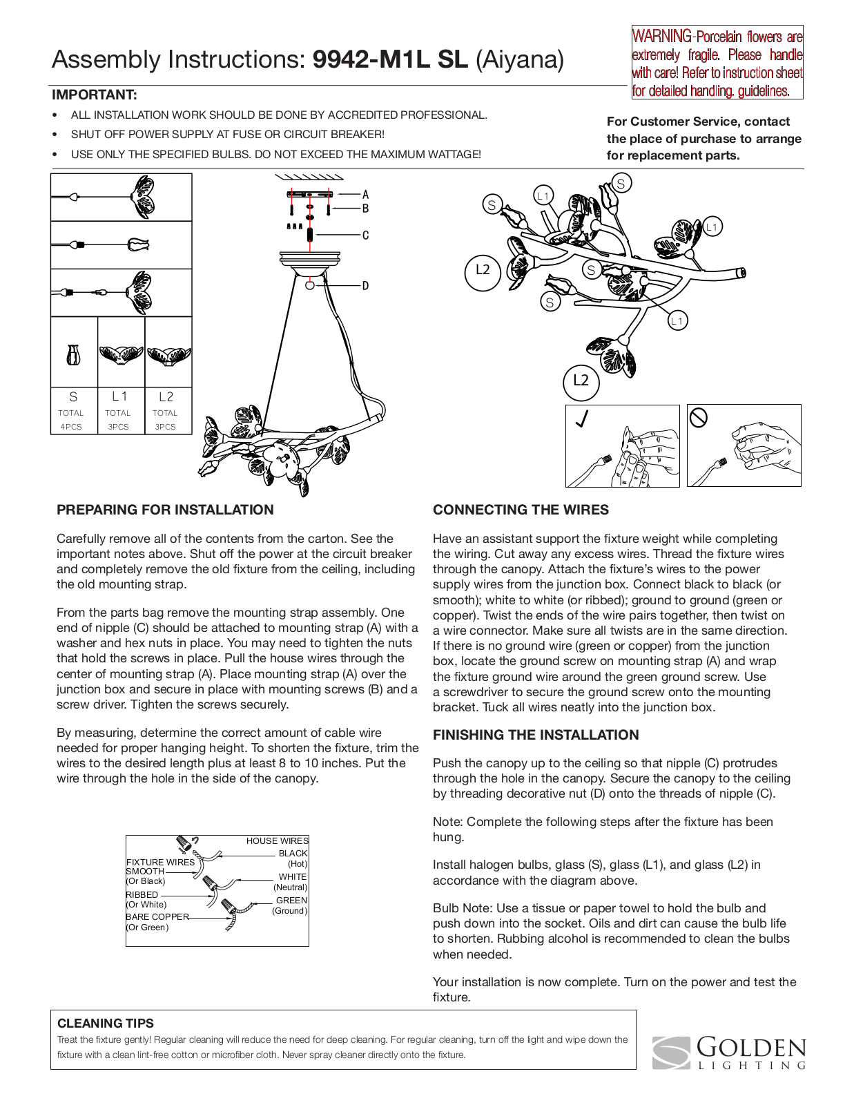 Golden Lighting 9942-M1L SL User Manual