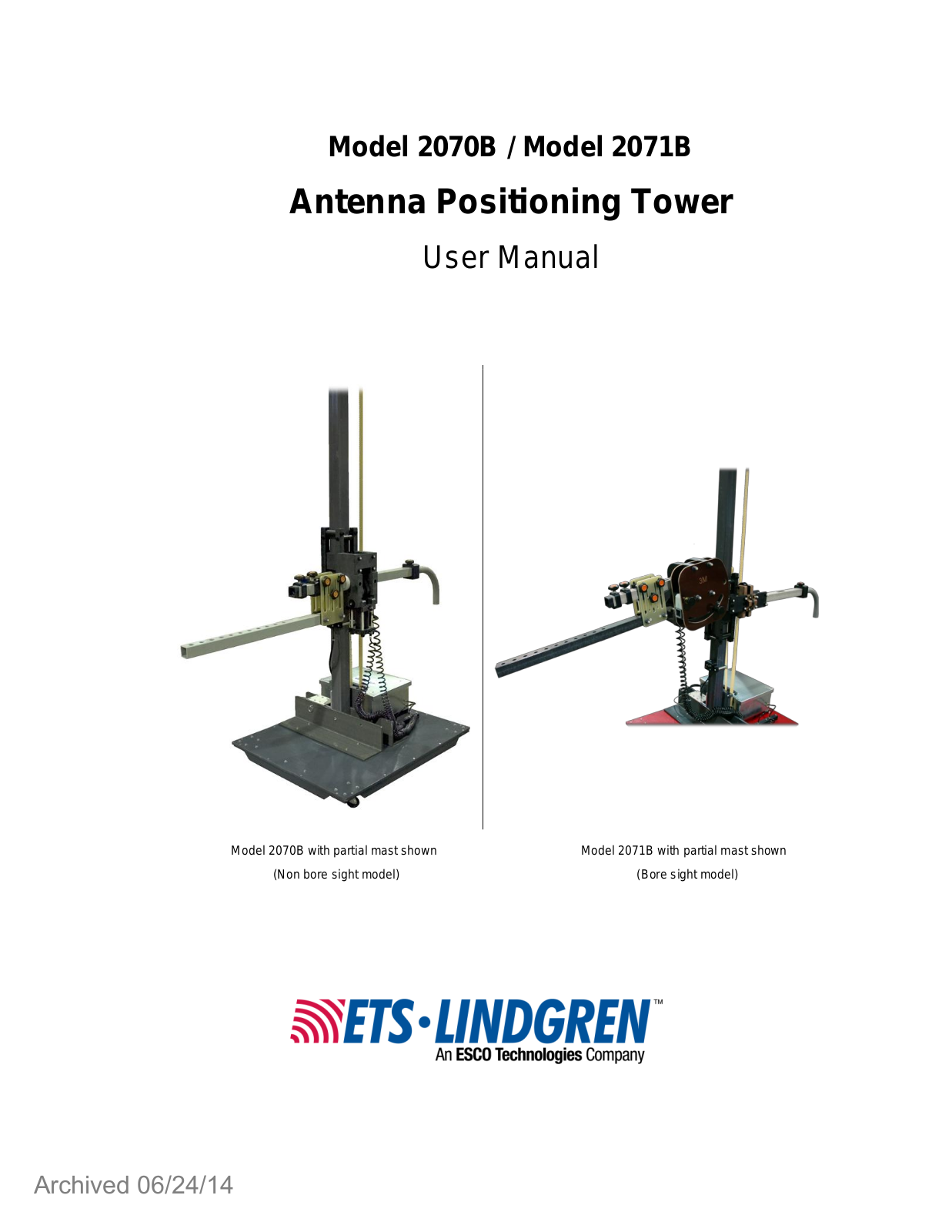 ETS-Lindgren 2071B User Manual