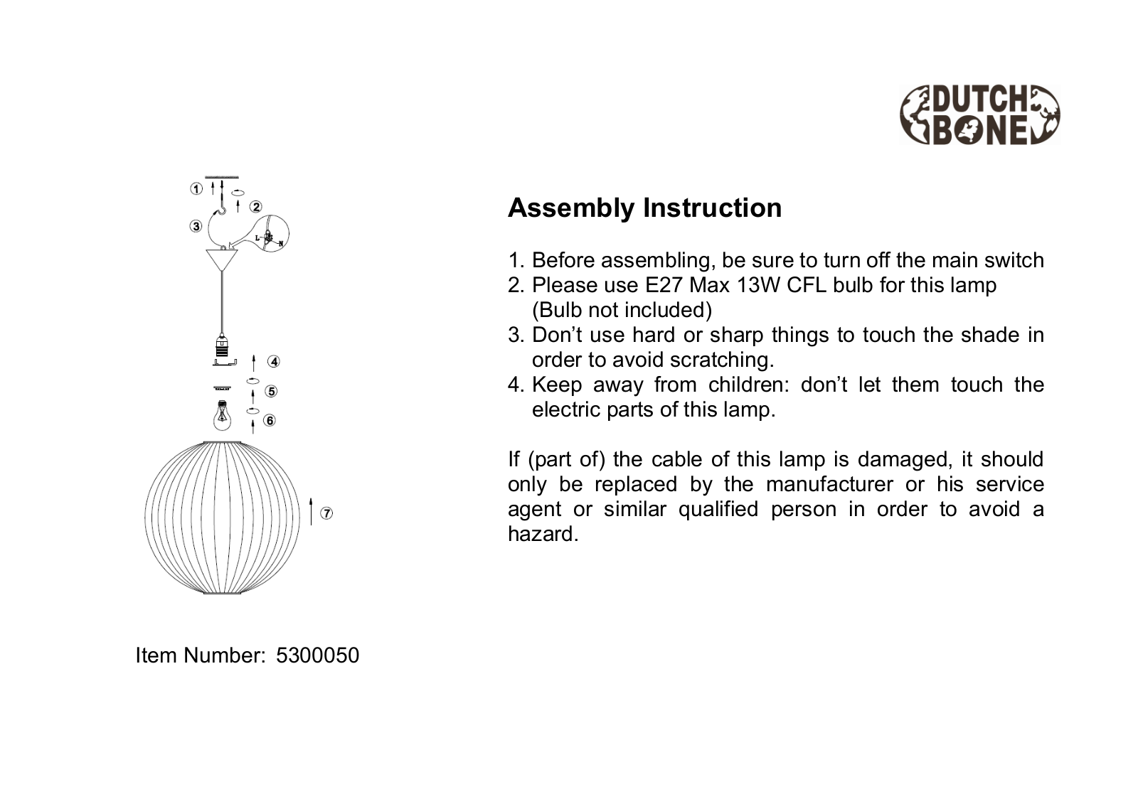 Dutchbone RDTE1118 Installation & Assembly - ManualMachine.com