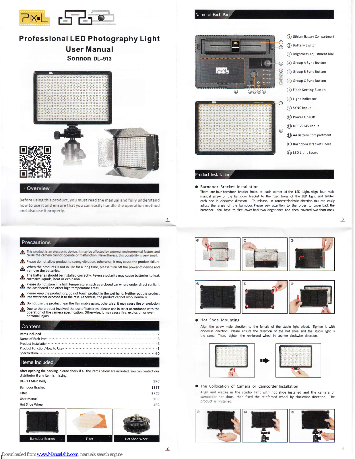 Pixel Sonnon DL-913 User Manual - ManualMachine.com